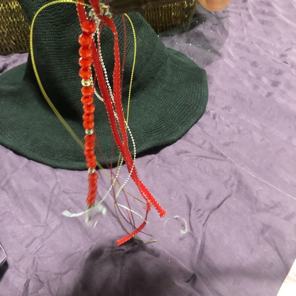 Ceremonial candle snuffer-new-11” brass, wood handle, embellishments. - Picture 3 of 6